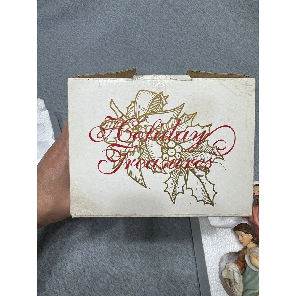 Avon‎ Holiday Treasures Blessed Visitors Shepherds 2002 In Box Christmas